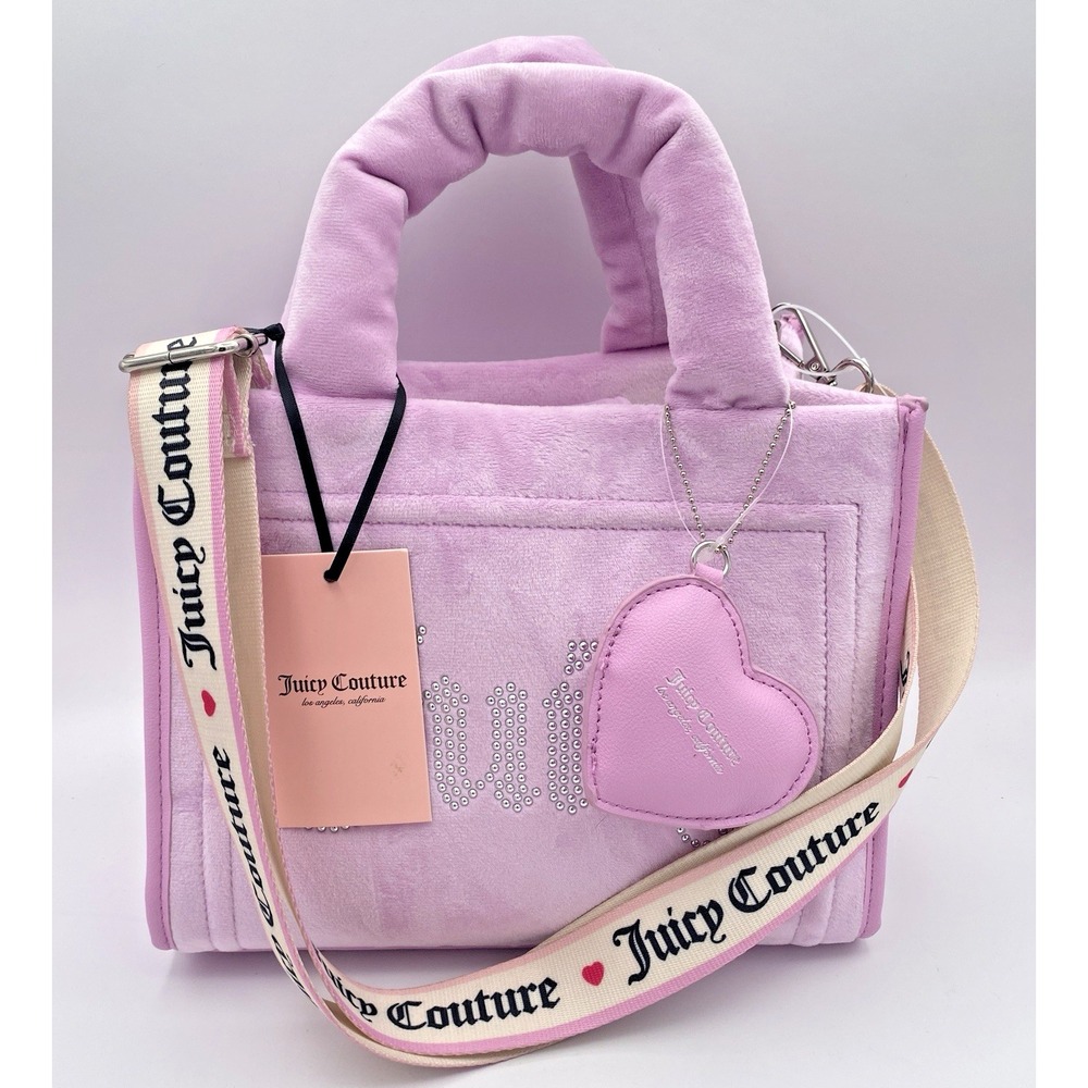 Juicy‎ Couture Extra Spender Bag Mini Tote Fondant Pink Velvet Velour NWT